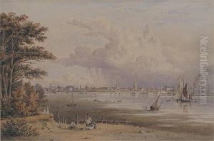 View Of A Coastal Town
