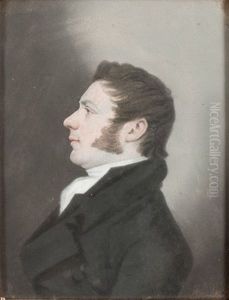 Portrait D'homme De Profil A La Veste Noire