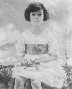 Daphne In Her Bridesmaid's Dress by Charles Sims