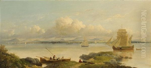 A Distant View Of Edinburgh And The Pentland Hills From The Firth Of Forth - view 1