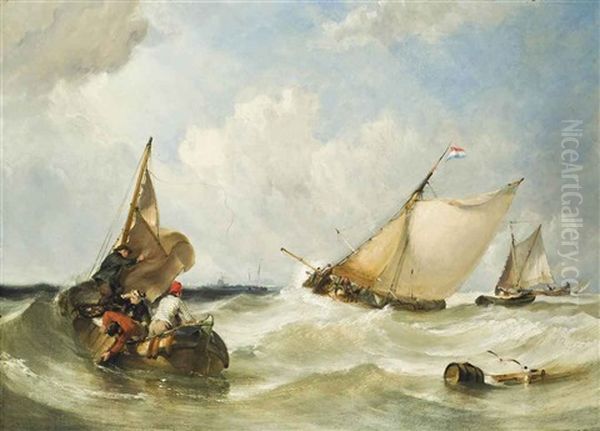 Fishing Boats Off Briel - view 1