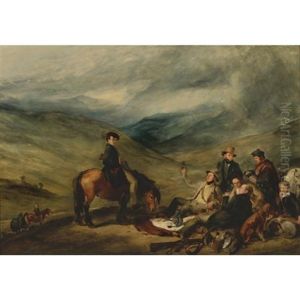 A Shooting Party Regaling - A Scene In The Moors by William Simson