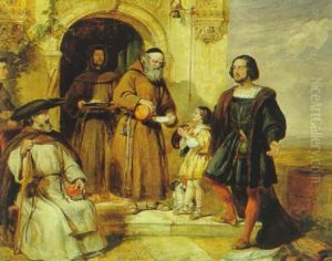 Columbus Bittet An Der Tur Von Santa Maria De Rabida Um Wasser Fur Seinen Sohn