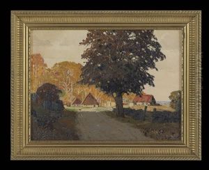 Lakeside Farm In Autumn
