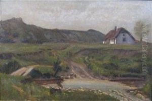 Cottage In Landscape by Knud Sinding