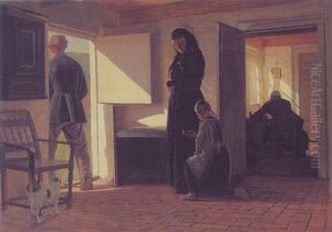 Sondag Formiddag I Et Bondehjem by Knud Sinding