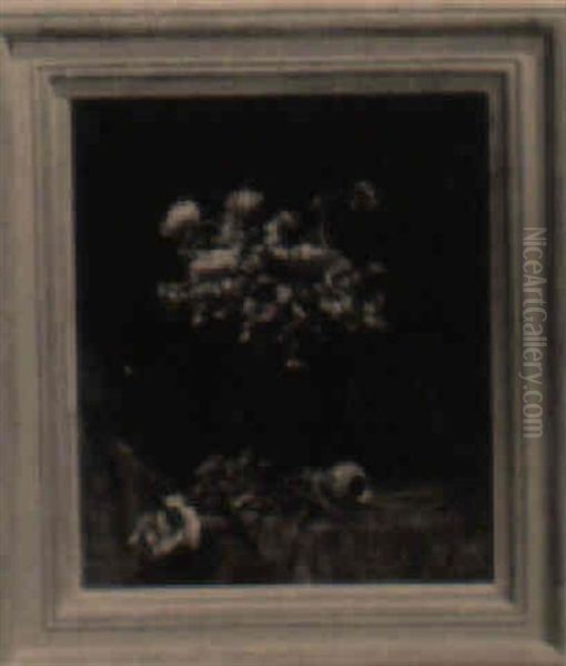 Flowers On A Covered Table - view 1