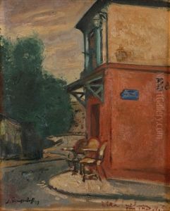 Montmartre, Le Cafe Rose by Nicolas Sinezouboff