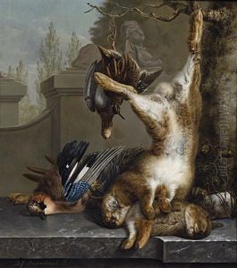 Jagdstillleben Mit Hasen Und Rebhuhnern