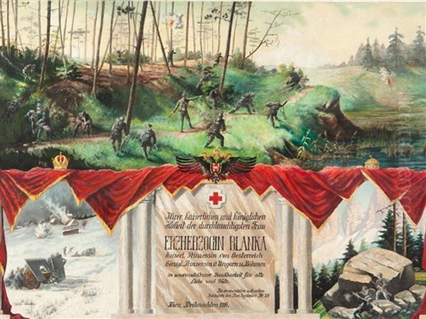 World War I Scene With Dedication - view 1