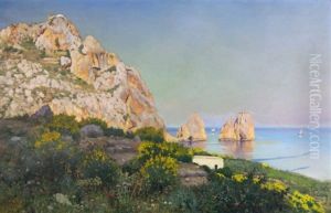 Paolucci_goffredo Sinibaldi Vue De Capri by Gofredo Sinibaldi