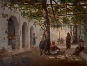 Cafe Maure A Alger by Joseph Sintes