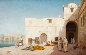 Marchand De Legumes Sur Le Port D'alger