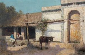 Cour De Ferme, Aux Personnages Et A L"ane Cour De Ferme, Aux Personnages Et A L"ane