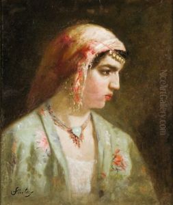 Femme Orientale De Profil by Joseph Sintes