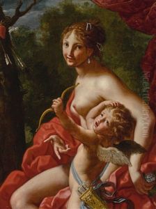Venus And Cupid by Elisabetta Sirani