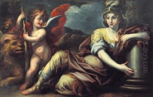 Allegoria Della Virtu Della Fortezza by Elisabetta Sirani