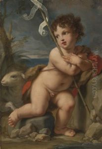 Young Saint John The Baptist by Elisabetta Sirani