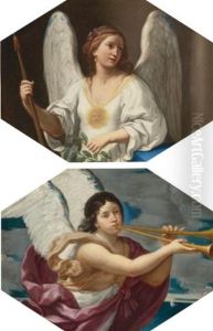 An Allegory Of Fame (+ An Allegory Of Virtue; Pair) by Elisabetta Sirani