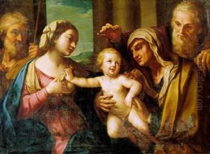 Sacra Famiglia Con Sant'anna E Gioacchino by Elisabetta Sirani