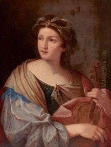 Woman With A Violin (possibly Saint Cecilia)