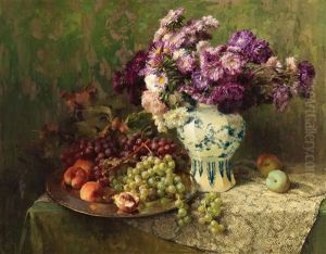 Large Still Life With Asters by Clara Von Sivers