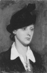 Ritratto Di Donna Con Cappellino Nero