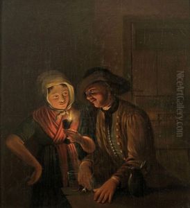 Genreszene by Pieter Geerard Sjamaar