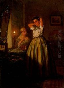 Lady At Her Dressing Table