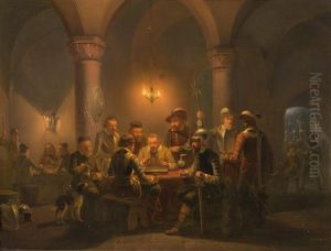 Brettspieler In Einer Taverne