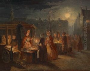 Nachtlicher Fischmarkt by Pieter Geerard Sjamaar