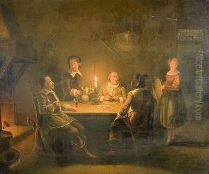 Card Game At Night