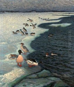 Sjofagel I Havsbandet by Axel Sjoeberg