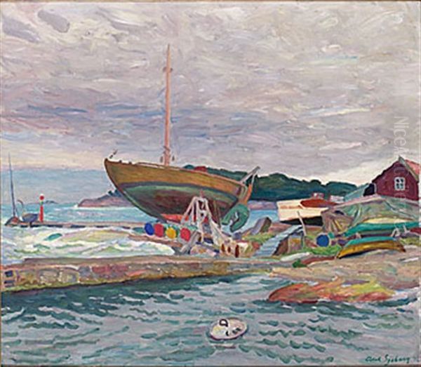 Lotskutter Pa Sliperi, Sandhamn - view 1