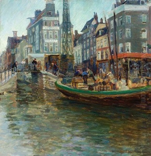 View Of The Oudezijds Kolkje In Amsterdam - view 1