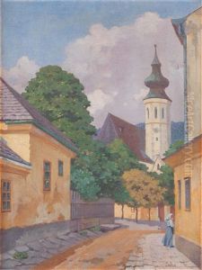 Ansicht Von Grinzing Mit Pfarrkirche by Robert Skala