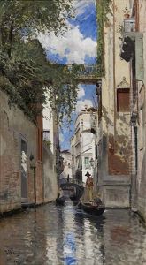 Venetiansk Kanalbild by Carl Skanberg