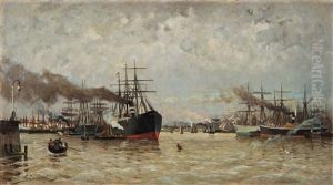 Hamnen I Rotterdam (the Harbour In Rotterdam) by Carl Skanberg