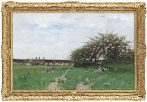Blommande Frukttrad, Barbizon by Carl Skanberg