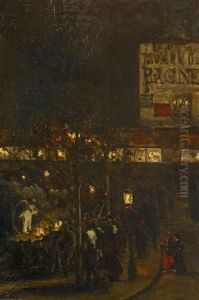 Abendscene In Paris by Franz Skarbina