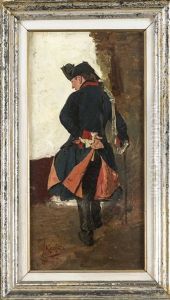 Ruckenansicht Von Friedrich Ii Am Gehstock by Franz Skarbina
