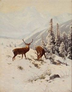 Zur Winterzeit Im Otztal Bei Oberstdorf - Wintermorgen by Ludwig Skell