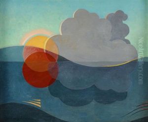 Komposition Med Sol, Hav Och Moln by Jean Skoglund