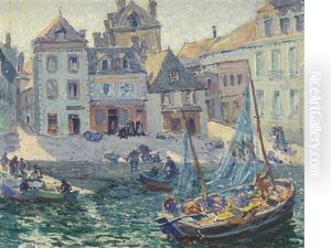 A Bustling Coastal Town by Sigurd Skou