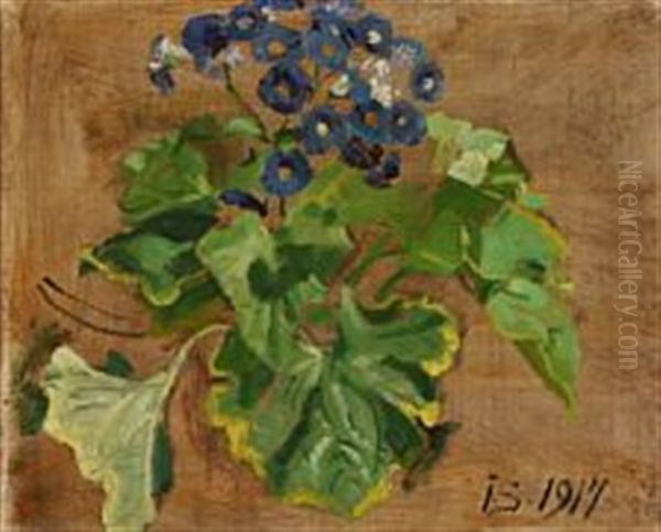 Study Of A Blue Flower - view 1