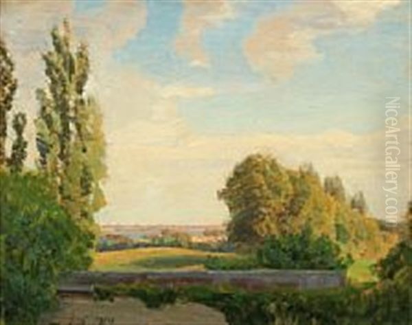 Landscape With Threes At A Lake - view 1