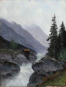 Mountain Landscape With A River Mountain Landscape With A River