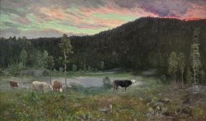 Aften Pa Seteren by Christian Eriksen Skredsvig