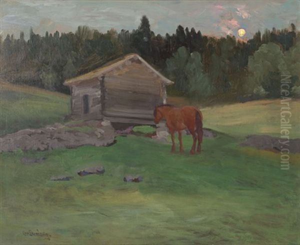 Landskap Med Hest Og Uthus - view 1