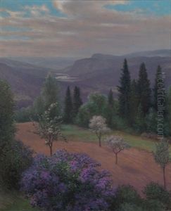 Naar Syrinen Blomstrer by Christian Eriksen Skredsvig